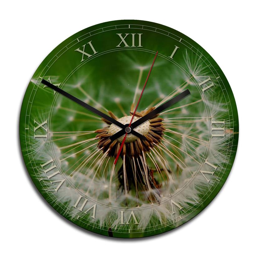 Horloge murale en bois - Pissenlit dans le vent