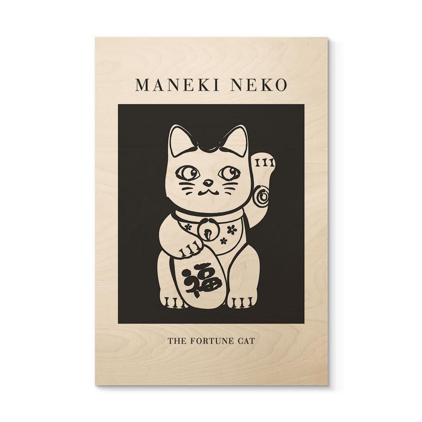 Billede af træ Maneki Neko - Den heldige kat - KsanaKalpa