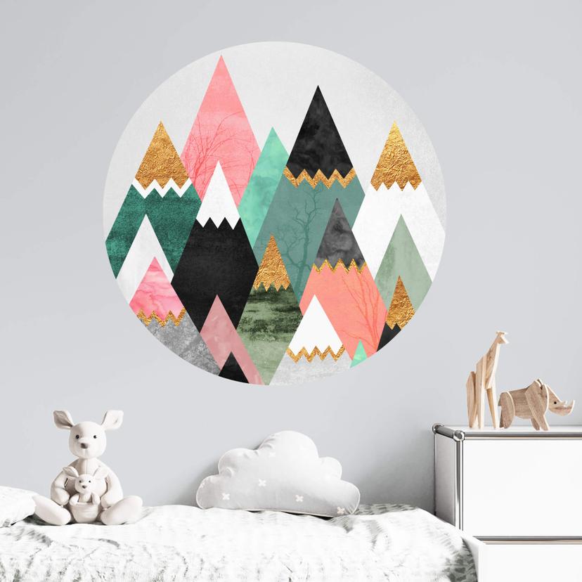 Muursticker Rond Fredriksson - Colourful Mountains