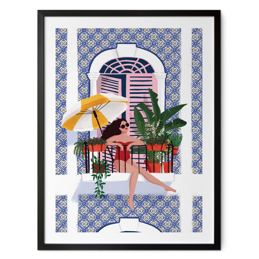 Póster Vacaciones en el balcón - Tomljanovic