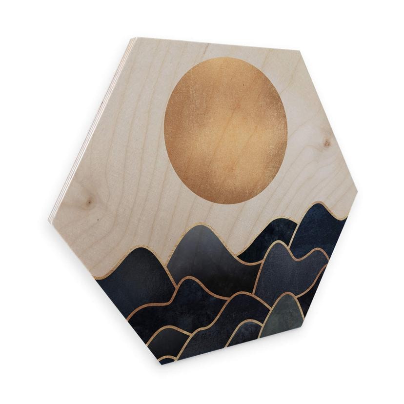 Hexagon Hout berkenfineer - Fredriksson - Waves