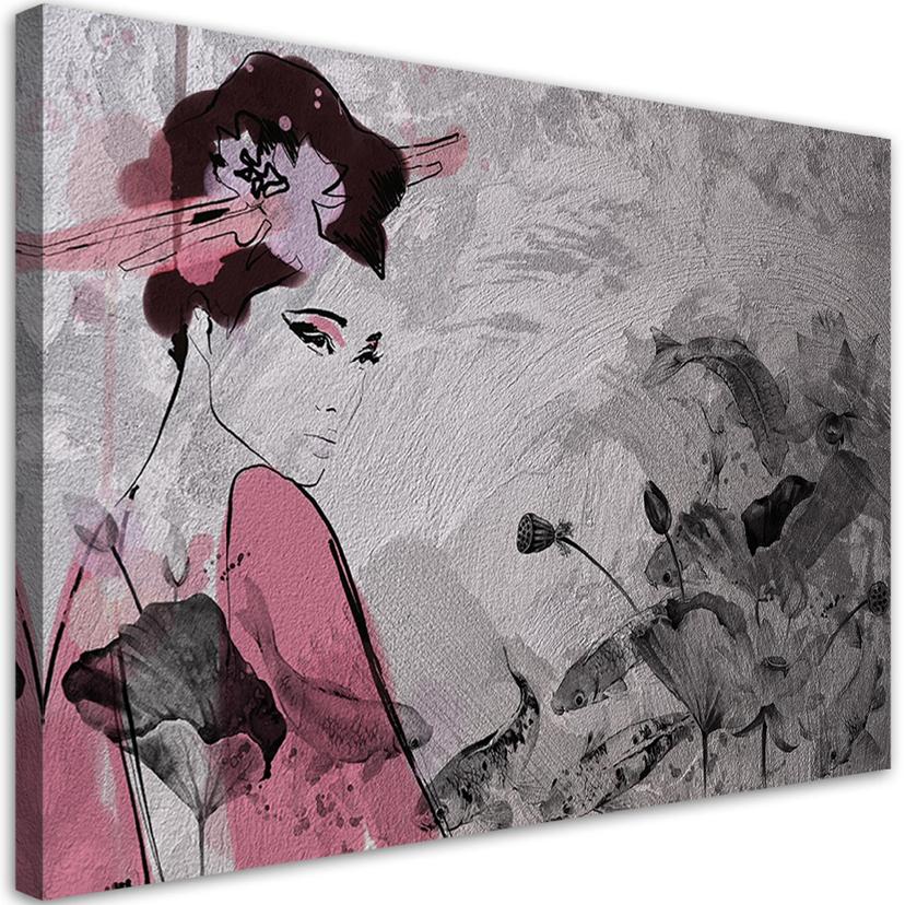 Tableau sur toile, geisha japonaise