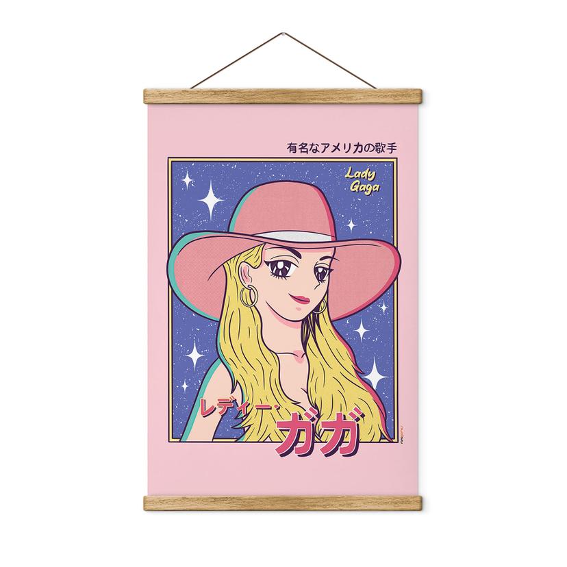 Tekstil plakat Anime-Girl "Lady Gaga" - Gomes
