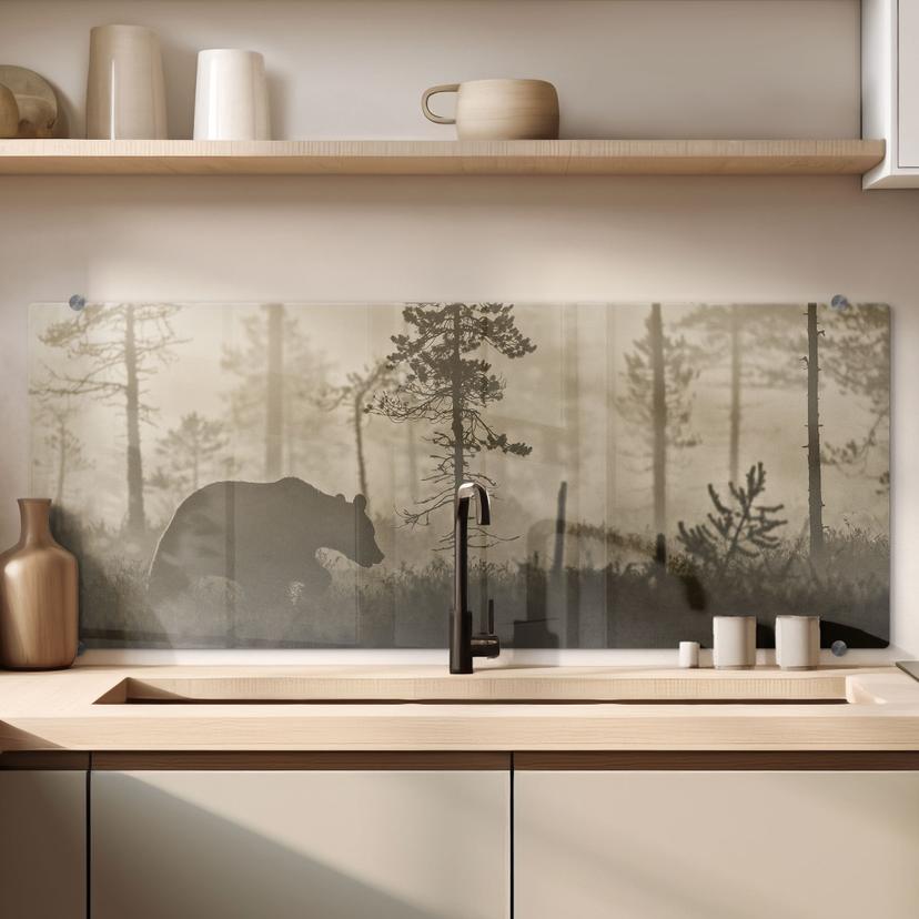 Stænkplade Ove Linde - Morgentåge Panorama