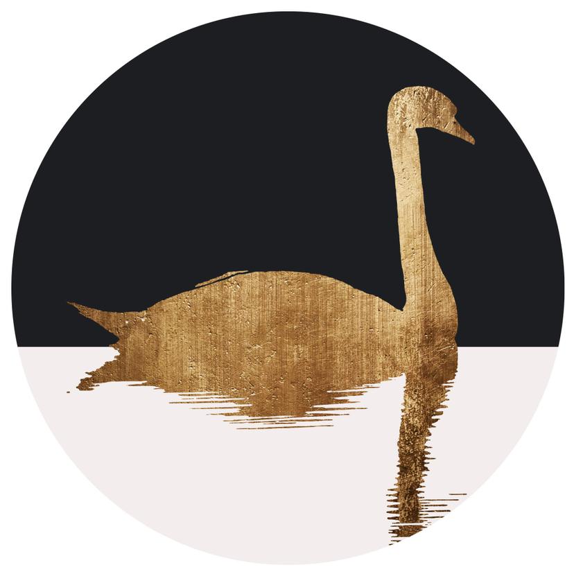 Adesivo murale Kubistika - Cigno