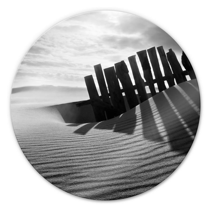 Tableau en verre - Tableau sur verre Plage - rond