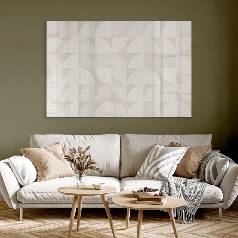 Stampa su vetro acrilico Semicerchi in stile retrò - Bloomery Decor