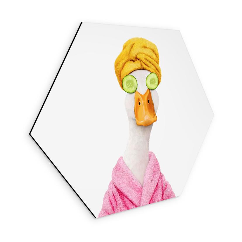 Tableaux Canard Spa Amusant au Masque de Concombre Hexagone - Korenkova