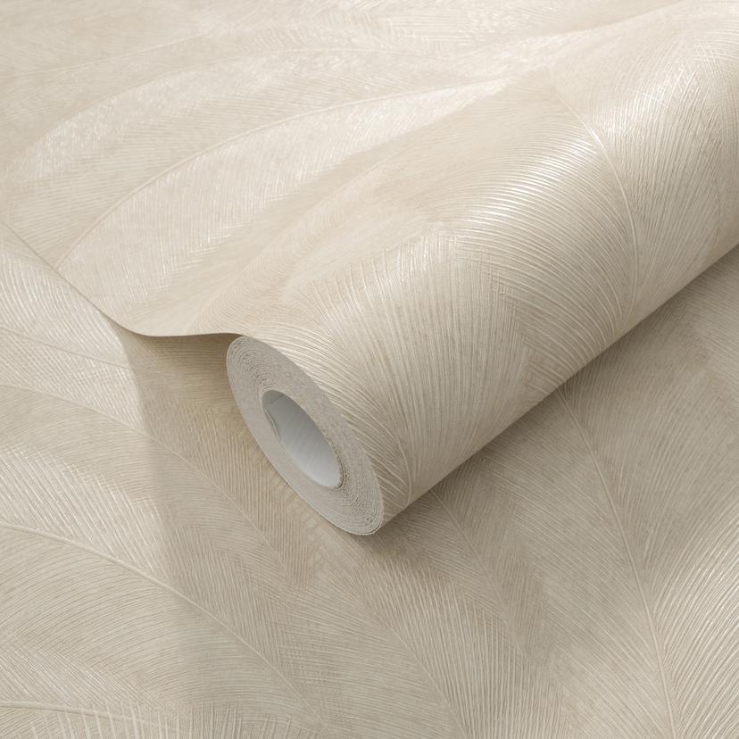 Bladmotief behang Elysium beige