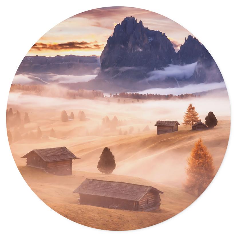 Adesivo murale Nebbia d'autunno sulle Alpi - Selagea - Rotondo