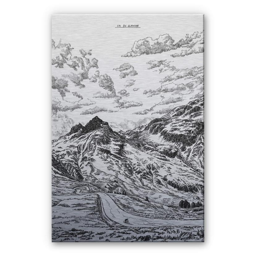 Tableau en Alu-Dibond effet argenté - Sparshott - Col du Glandon