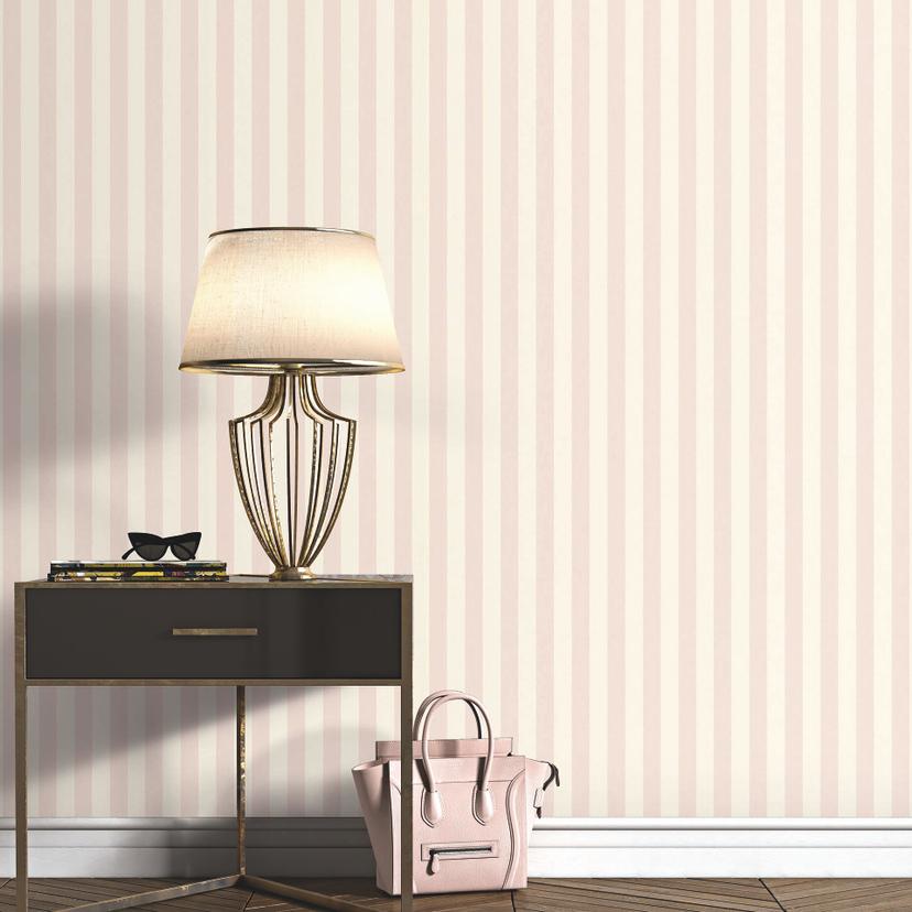 Tapet med striber Erismann Versailles beige, pink