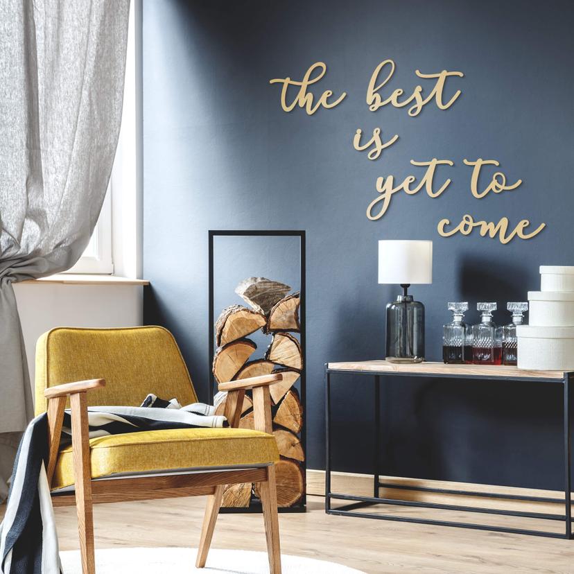 Lettres décoratives en placage bois de peuplier - The best is yet to come