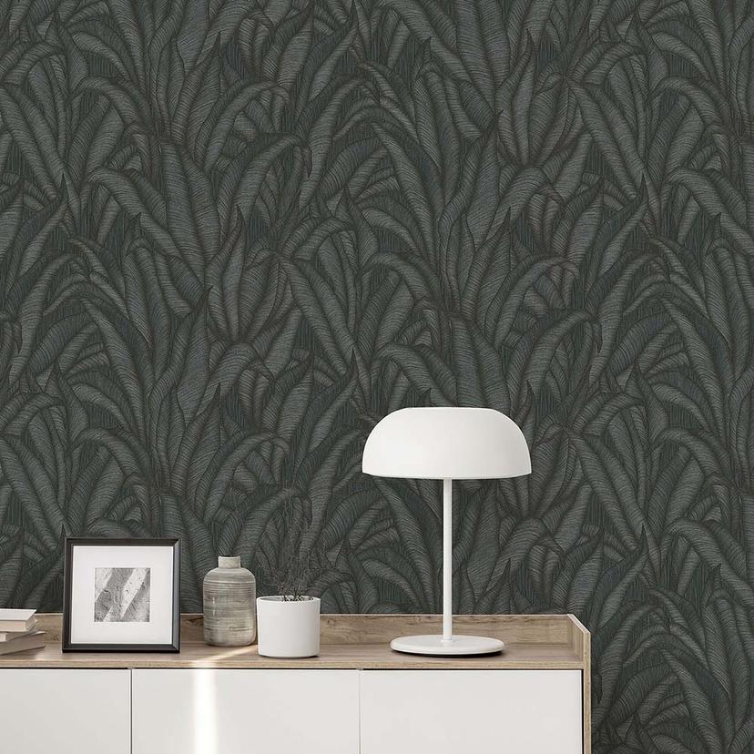 tyndt tapet, bladtapet Fashion for Walls 4 af Guido Maria Kretschmer sort
