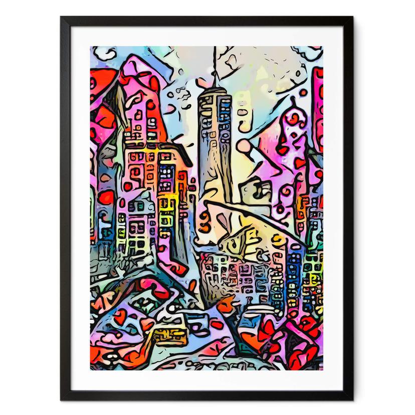 Póster Zamart - New York Empire State Building - Estilo Rizzi