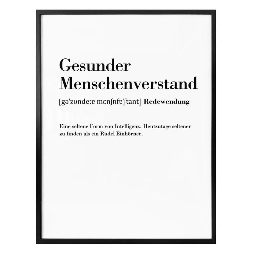 Poster Grammatik - Gesunder Menschenverstand