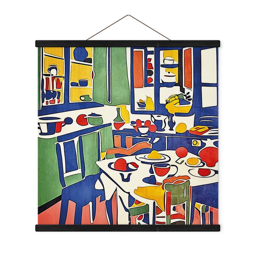Tekstil plakat I køkkenet - Inspireret af Matisse - Zamart