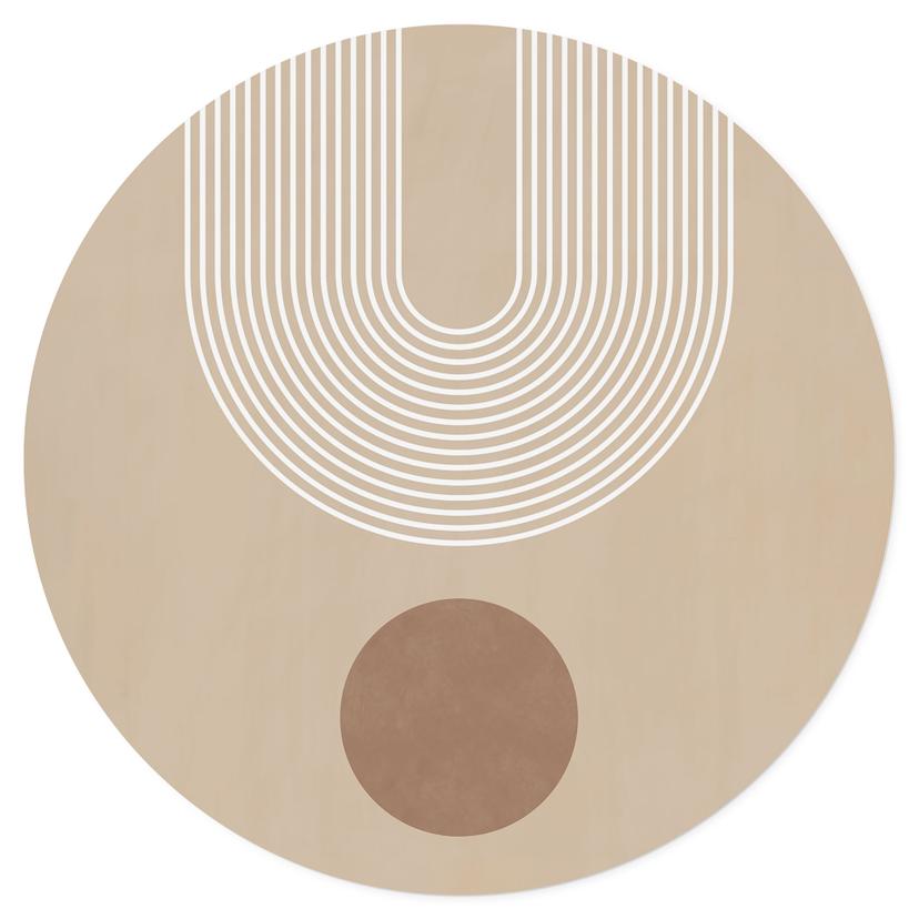 Wallsticker Abstrakt geometri i balans - Ristova - Rund