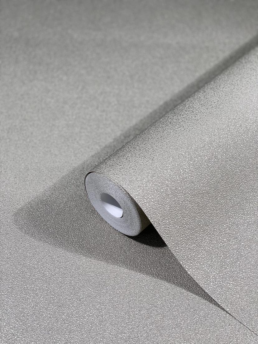 papier peint intissé à structure légèrement brillante gris uni de Harald Glööckler