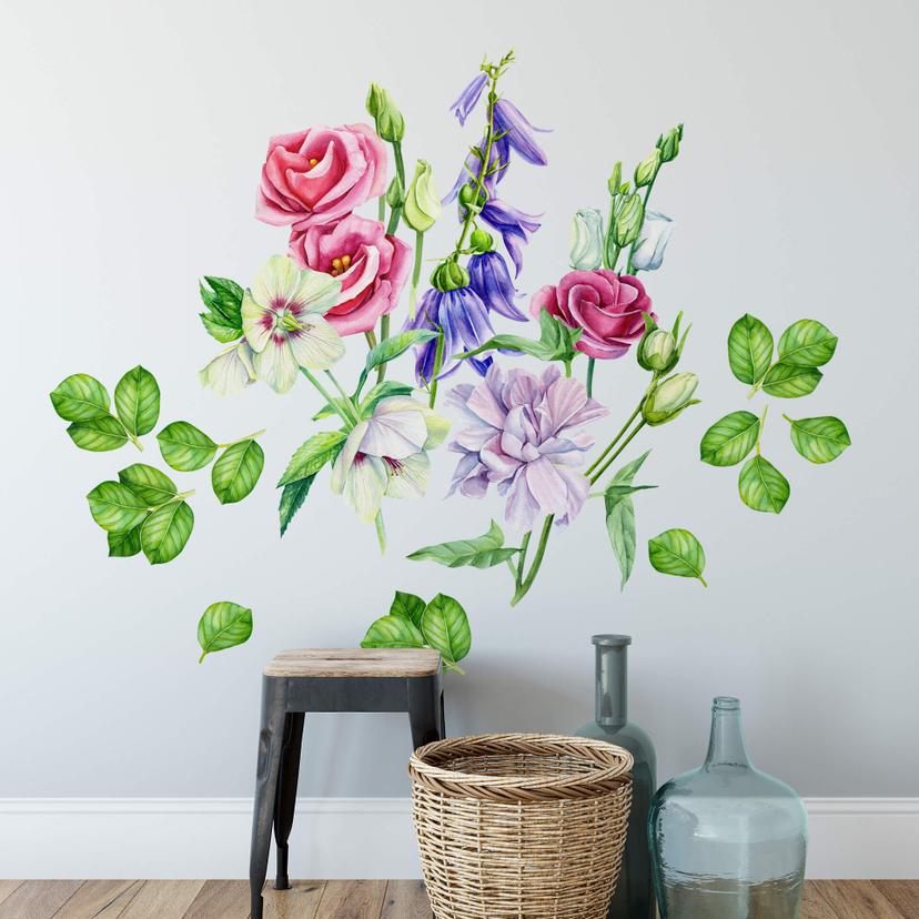 Muursticker Diverse Bloemen