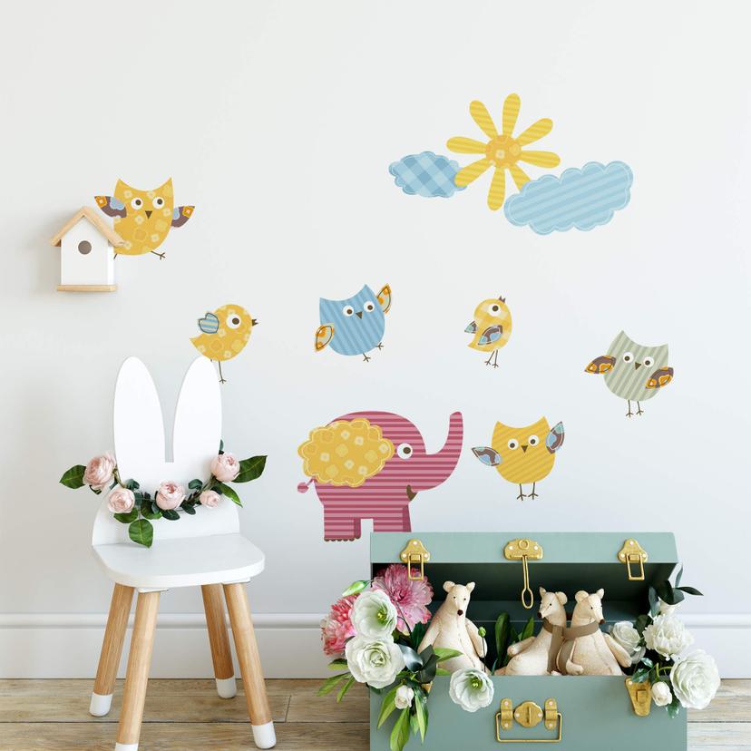 Sticker mural - Set d'animaux rigolos 03