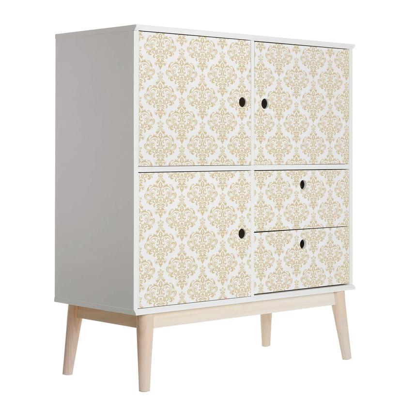 Pellicole per mobili, pellicole decorative - cancellabili - ocra barocca