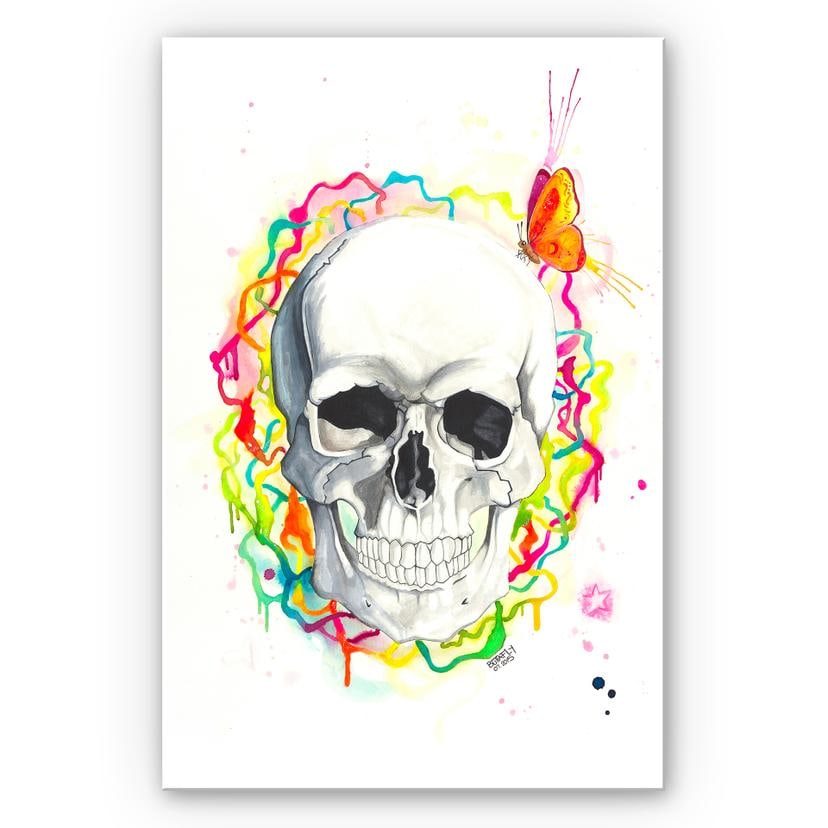 Wandbild Buttafly - Skull