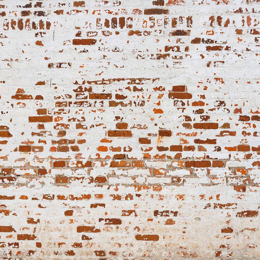 Brick IndustrialWall bianco arancio - Carta da parati in tessuto non tessuto Designwalls 2 - 2,55 x