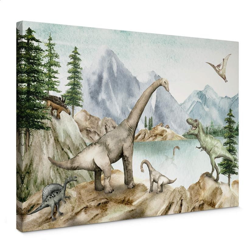 Lienzo Kikki Belle - El mundo de los dinosaurios