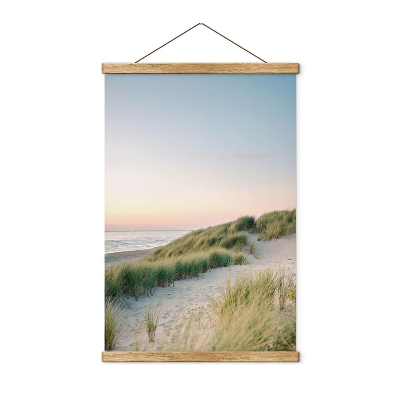 Tekstil plakat Klitter på den hollandske kyst - Zwart