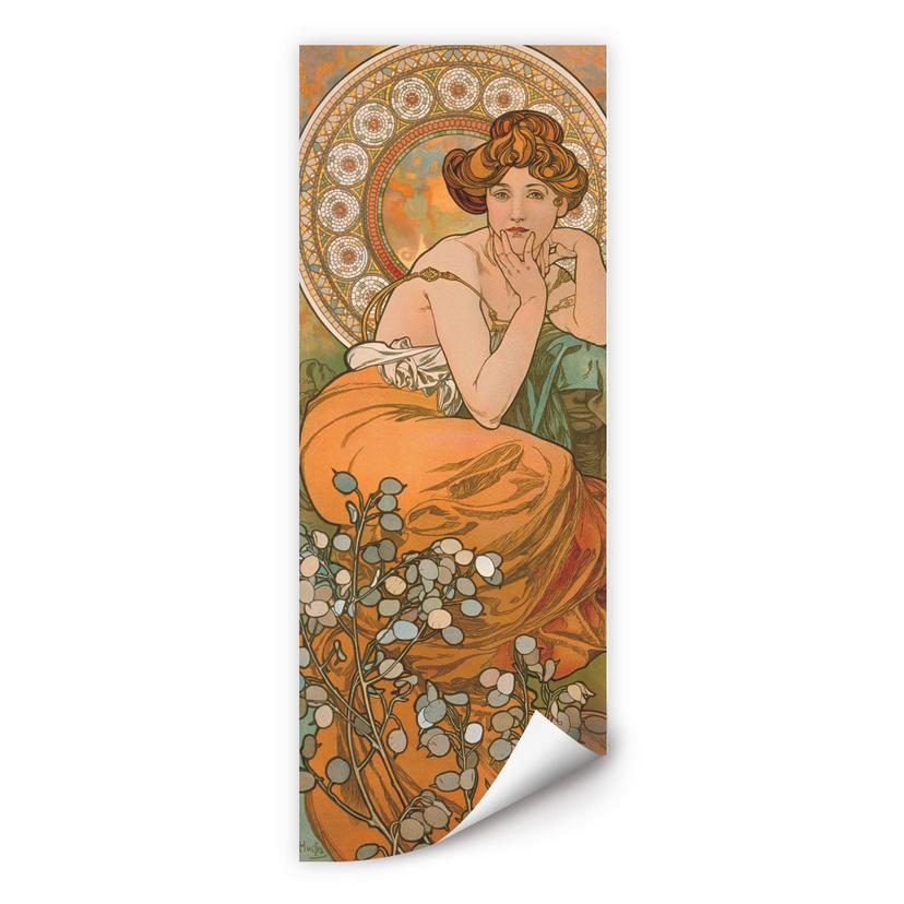 Zelfklevende Poster - Mucha - Topaas