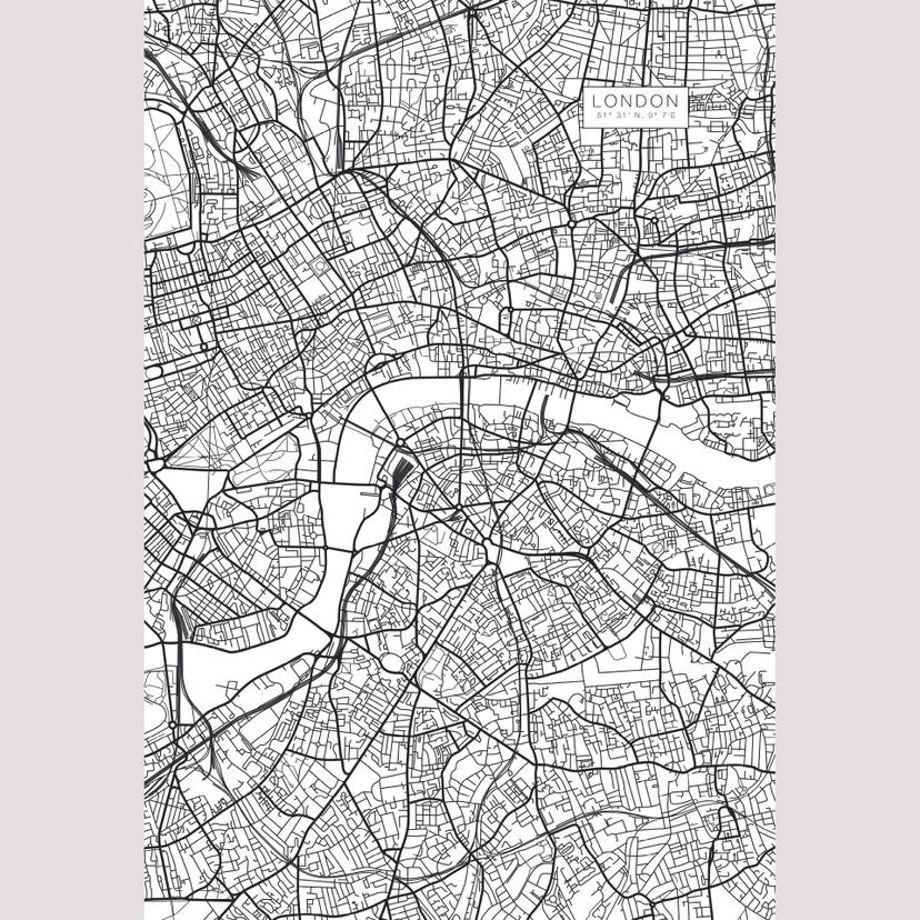 Fotomurale Mappa della città di Londra