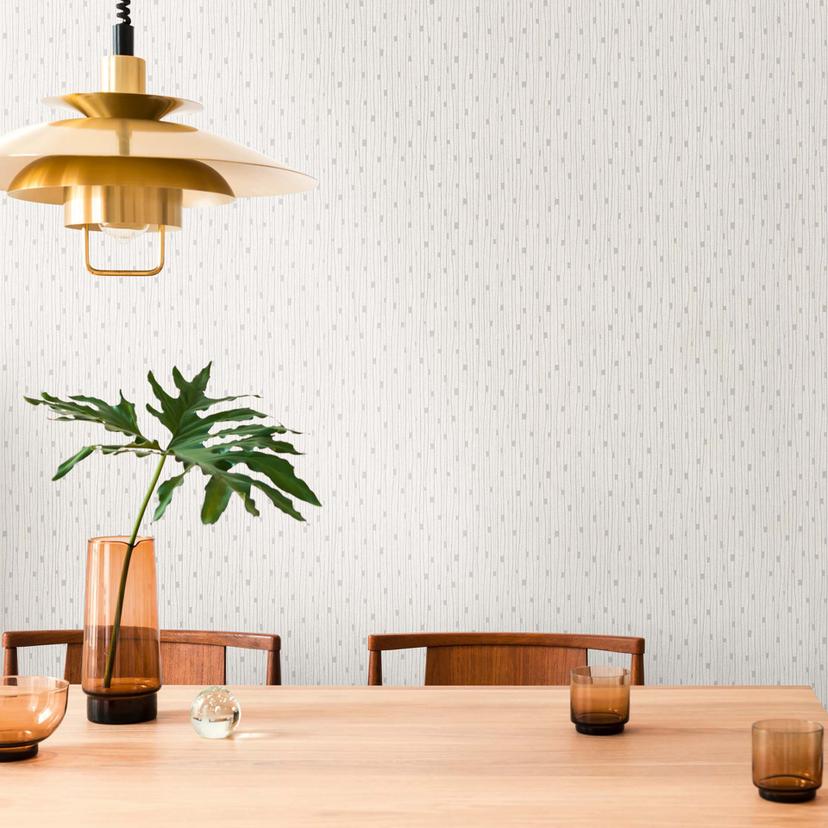 A.S. Création non-woven tapet BOS - moderne stribet tapet creme, grå, sølv