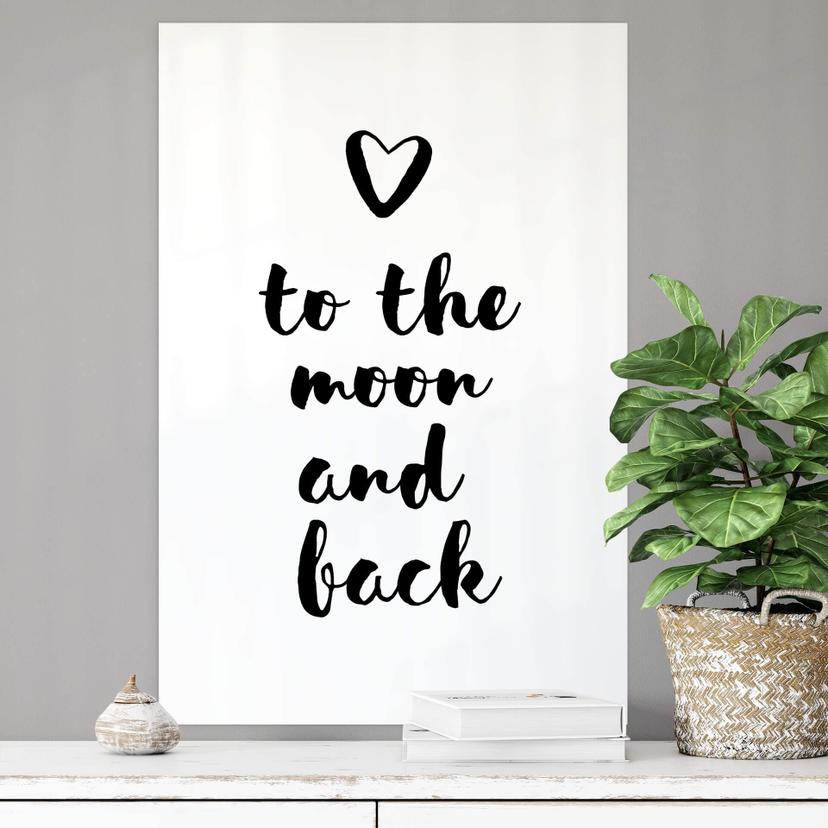 Stampa murale Love to the moon and back