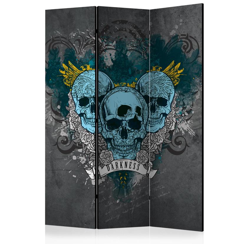 Screen room divider - Darkness I, 3-delt