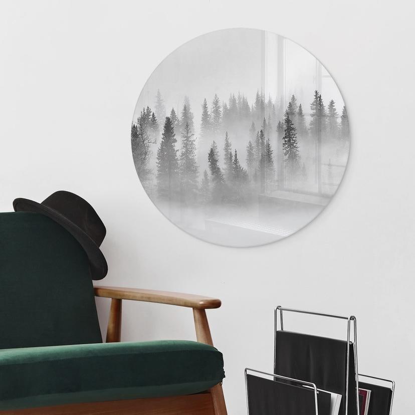 Stampa su vetro Xu - Foggy Forest