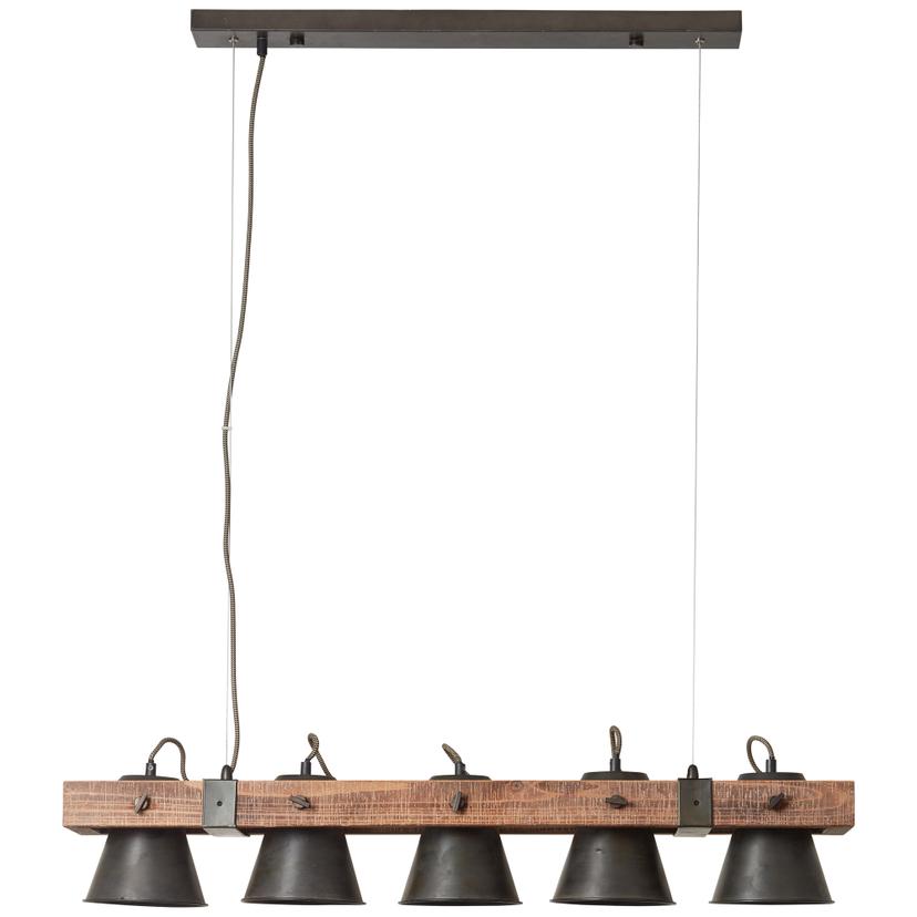 Pendelleuchte Maria, braun, 115 x 95 cm, Holz Pendellampe, dimmbar