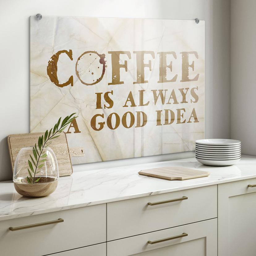 Kaffe er altid en god ide  - stænkplade