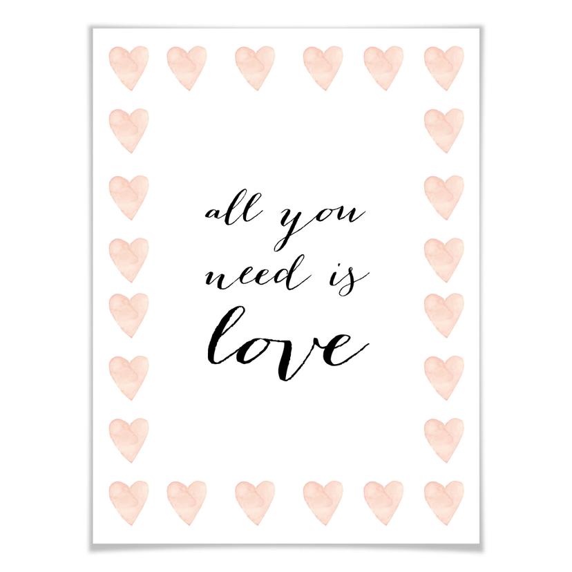 Confetti & Cream poster - Allt du behöver är kärlek