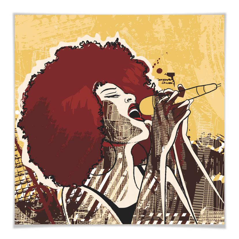 Poster - Black Singer