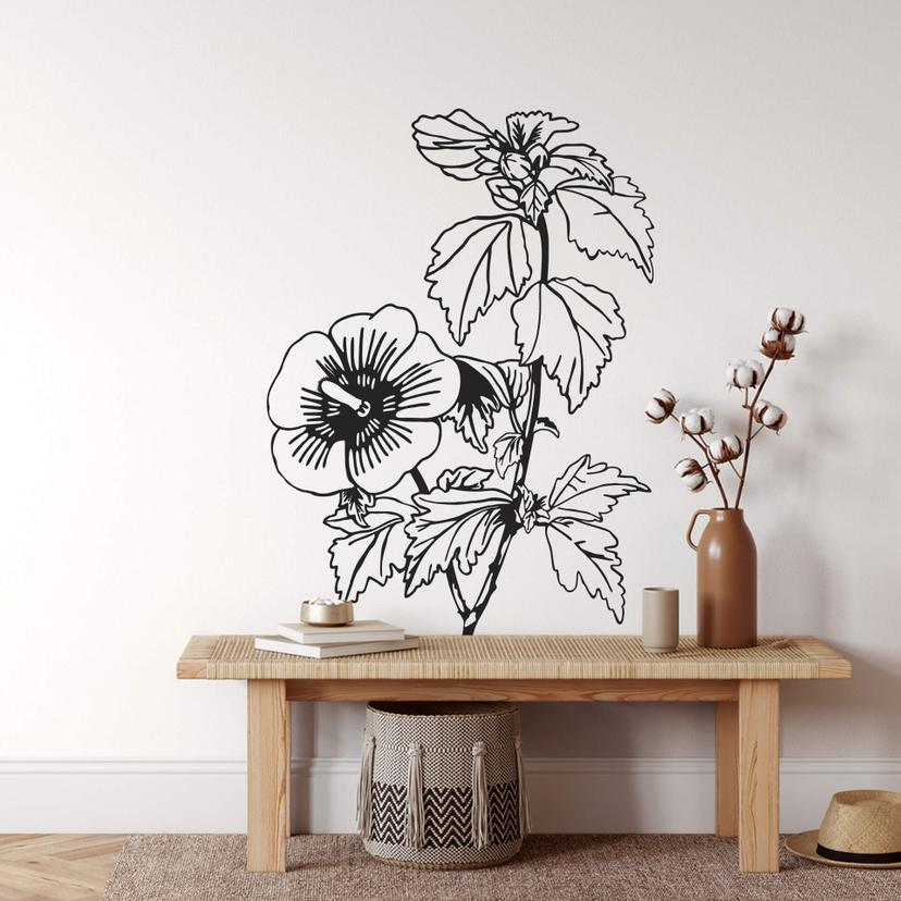 Muursticker Planten Silhouet