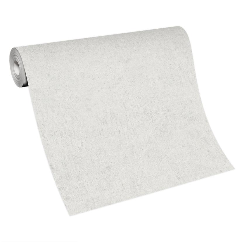 Papel pintado no tejido aspecto hormigón liso en gris
