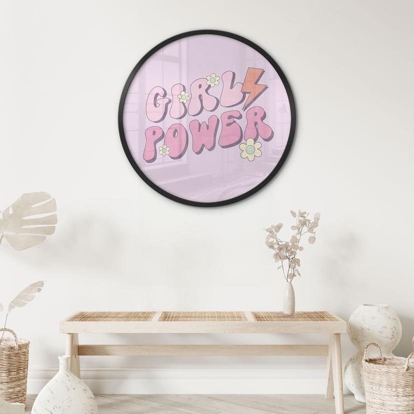 Poster Girl Power Retro Lettering Viola - Rotondo