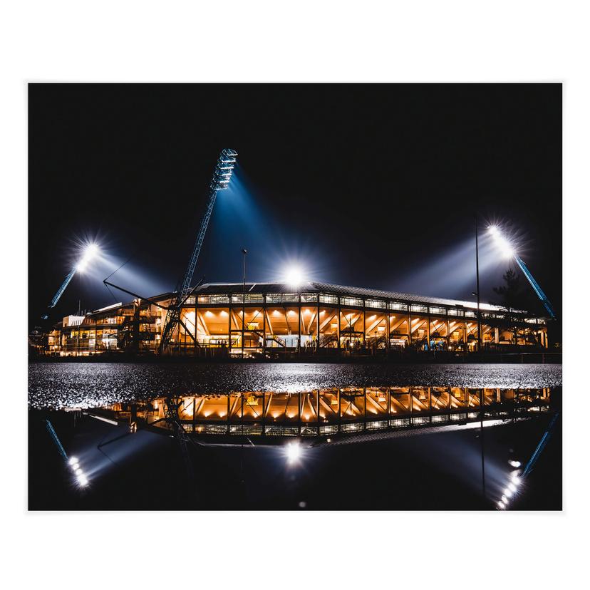 Poster FC Hansa Rostock Stadion bei Nacht- 100x80 cm