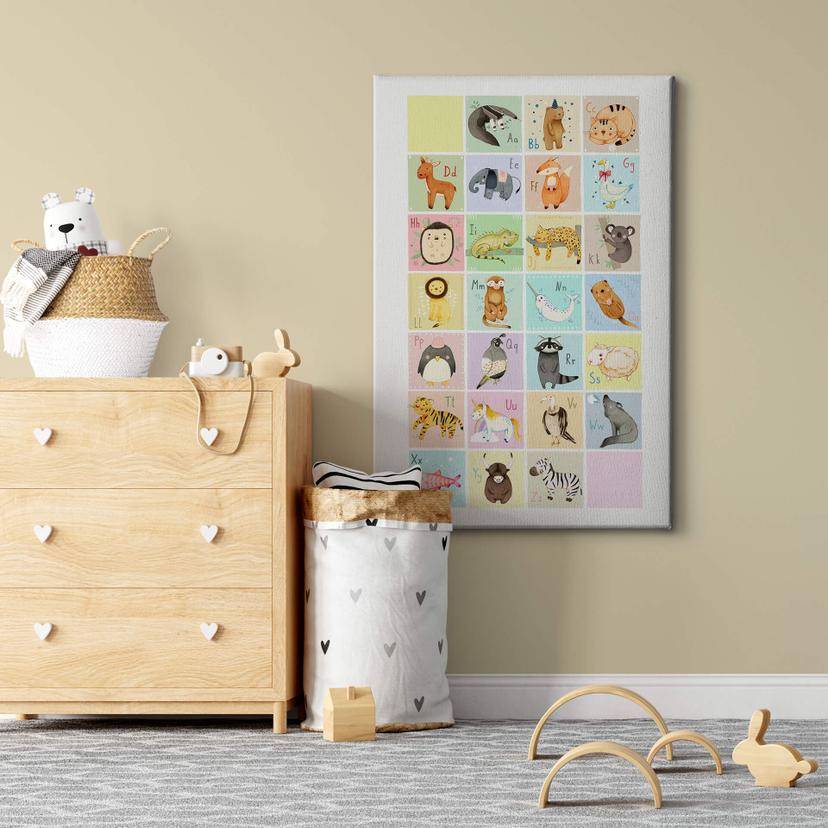 Canvas Loske - Dieren Alfabet (engelstalig)