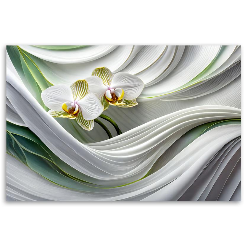 Stampa su tela, Orchidea astratta 3D