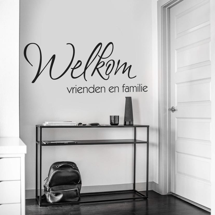 Muursticker Welkom vrienden en familie