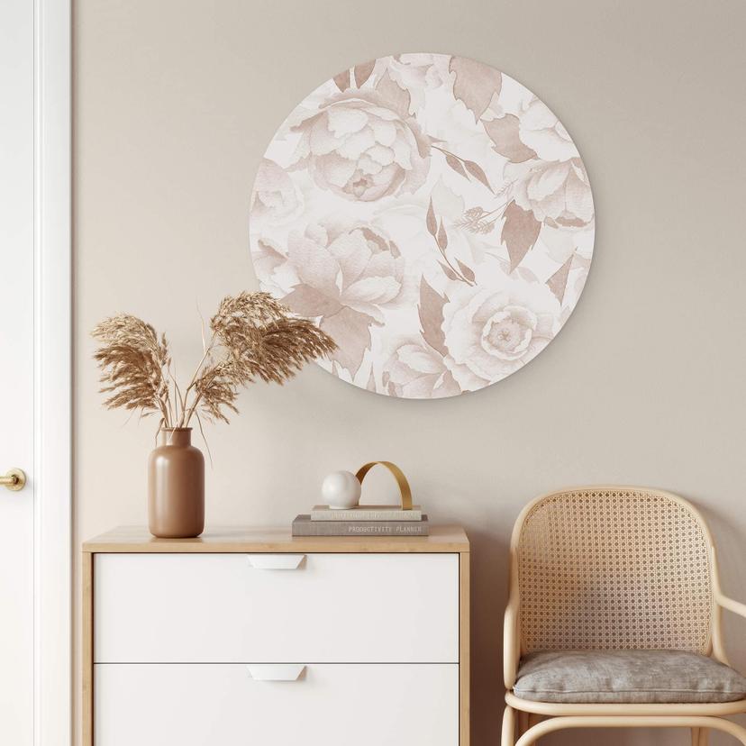 Tableau en alu-Dibond UN Designs - Pastel vintage - Rond