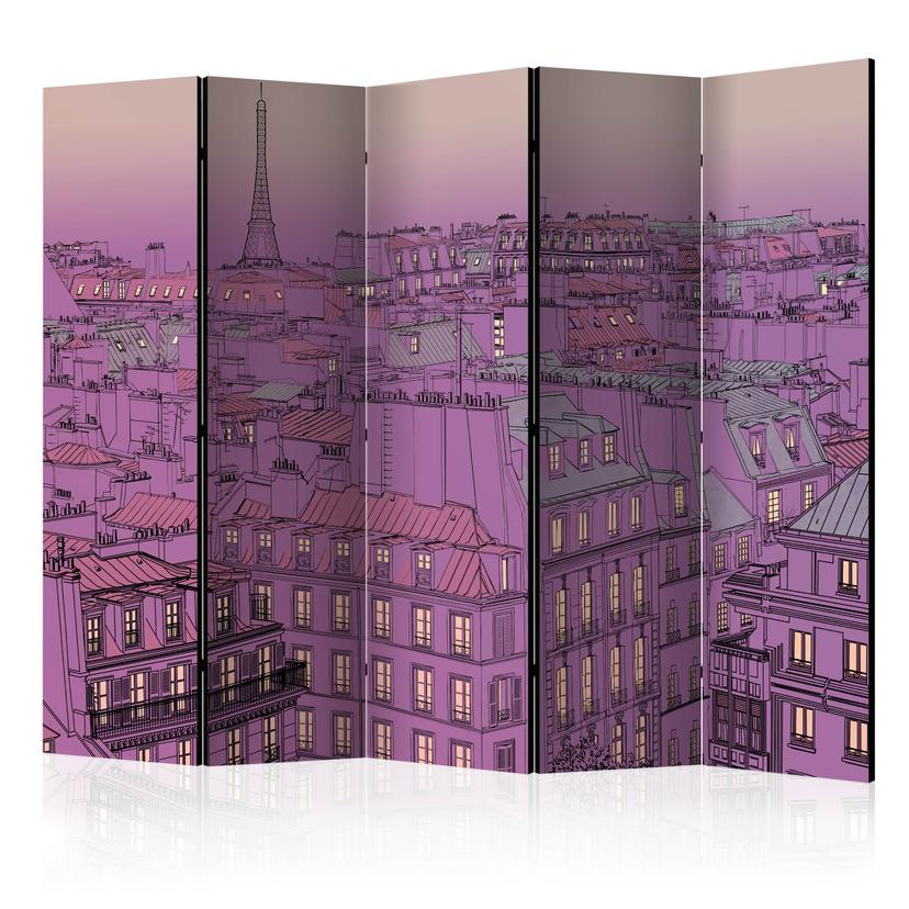 Rumdeler - Fredag aften i Paris , 5-delt - 225x172 cm