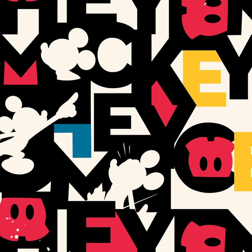 Non-woven tapet - Mickey Mixup - 250 x 280 cm